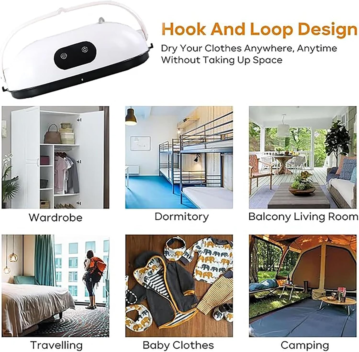 مجفف ملابس محمول ضمان 6 أشهر - الصورة 8