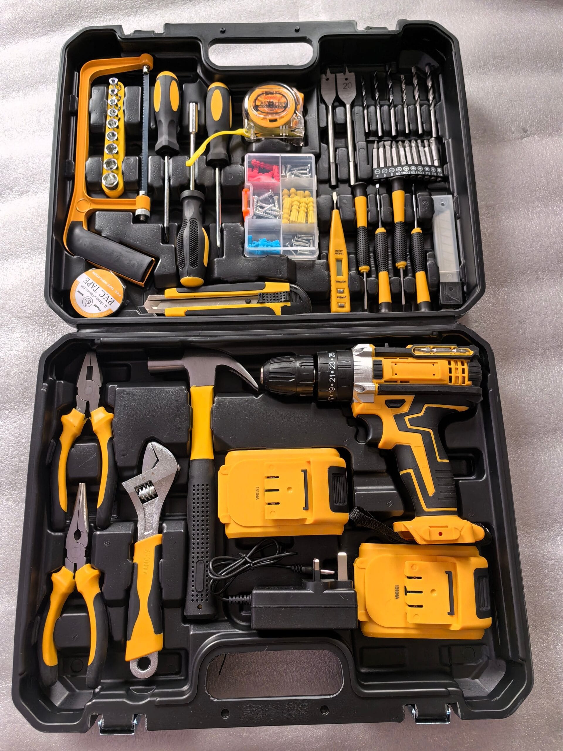 • جنطة شنيور دريل ببطاريتين 120 قطعة - الصورة 2